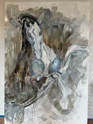 Grey Horse Composition progress photo 2