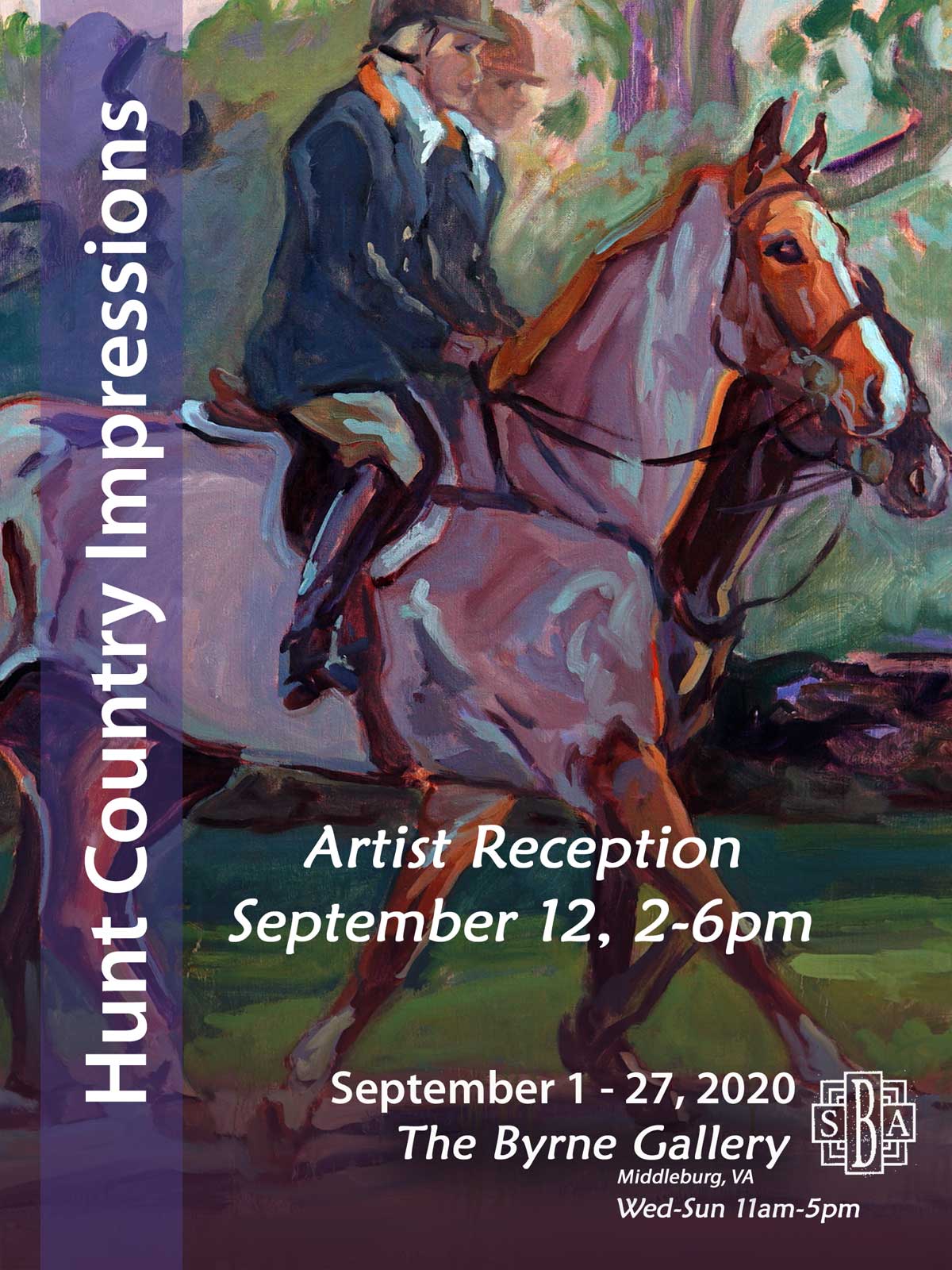 Byrne Gallery Artist Reception Gail Guirreri-Maslyk, art exhibit Hunt Country Impressions