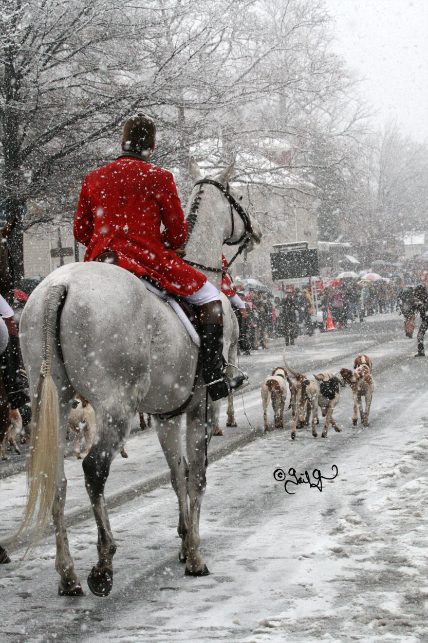 Christmas in Middleburg parade in the snow of 2009