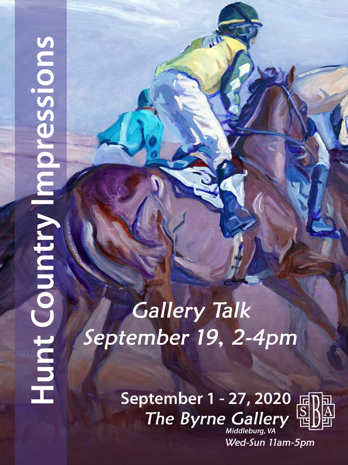 Gallery Talk with Gail Guirreri-Maslyk at The Byrne Gallery, art exhibit Hunt Country Impressions