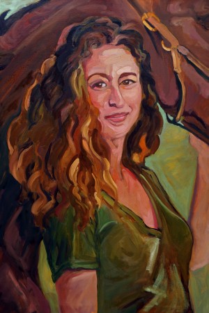 Untamed, a self portrait, is a painting by Gail Dee Guirreri Maslyk.