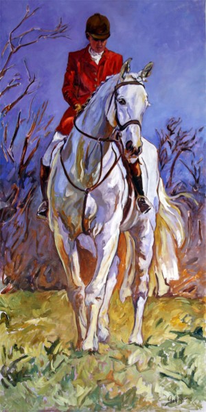 Spring Races Outrider Orange County Hounds, is a painting by Gail Dee Guirreri Maslyk.