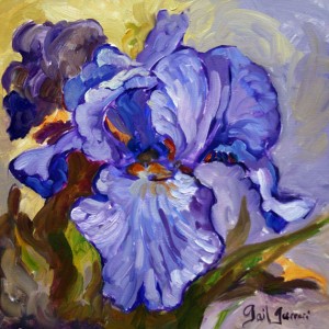 Iris, I, is a painting by Gail Dee Guirreri Maslyk.