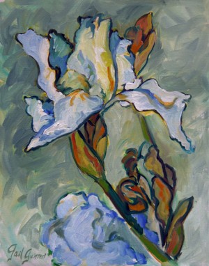 Iris, II, is a painting by Gail Dee Guirreri Maslyk.