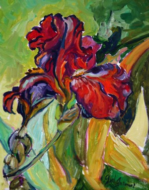 Iris, III, is a painting by Gail Dee Guirreri Maslyk.