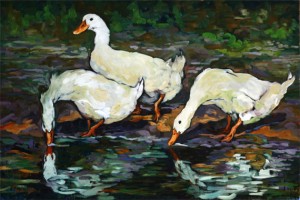 Ducks in the Afternoon, II, is a painting by Gail Dee Guirreri Maslyk.