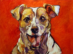 Penny Luke, Jack Russell portrait, is a painting by Gail Dee Guirreri Maslyk.