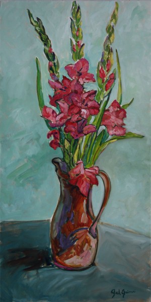 Gladiolas, is a painting by Gail Dee Guirreri Maslyk.