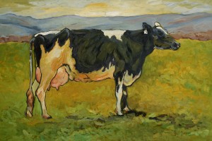 The Dairy Cow, I, is a painting by Gail Dee Guirreri Maslyk.
