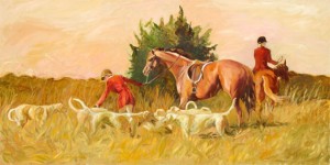 Hunt Landscape, V, is a painting by Gail Dee Guirreri Maslyk.