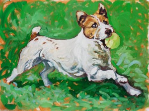 The Jack Russell, is a painting by Gail Dee Guirreri Maslyk.