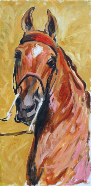 Saddlebred Study, a portrait, I, is a painting by Gail Dee Guirreri Maslyk.