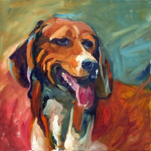 OCH Hound Study, is a painting, alla prima by Gail Dee Guirreri Maslyk.
