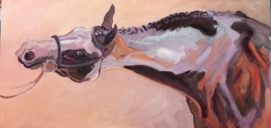 Portrait of a Conformation Hunter is a sporting art oil painting by Gail Guirreri.