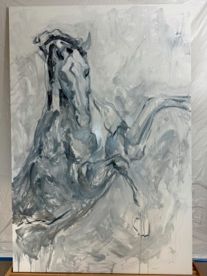 Grey Horse Composition progress photo 1