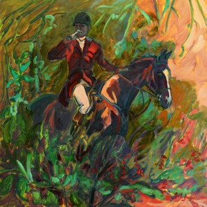 Huntsman from the Forrest Shadows, an oil painting by Gail Guirreri-Maslyk.
