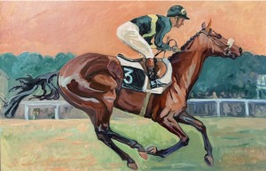 Mill Reef Portrait is a painting of the famous thoroughbred stallion that was bred and owned by Mr. Paul Mellon of Rockeby Farm.
