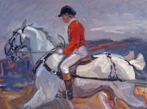Coaching Horses, II is a reproduction painting by Gail Guirreri aft Sir Alfred Munnings.