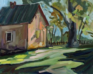 Poor House Farm, plein air study